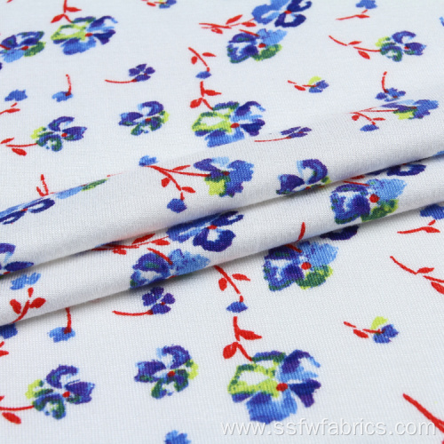 Custom Knitted Jersey Mini Flower Textile Printing Fabric